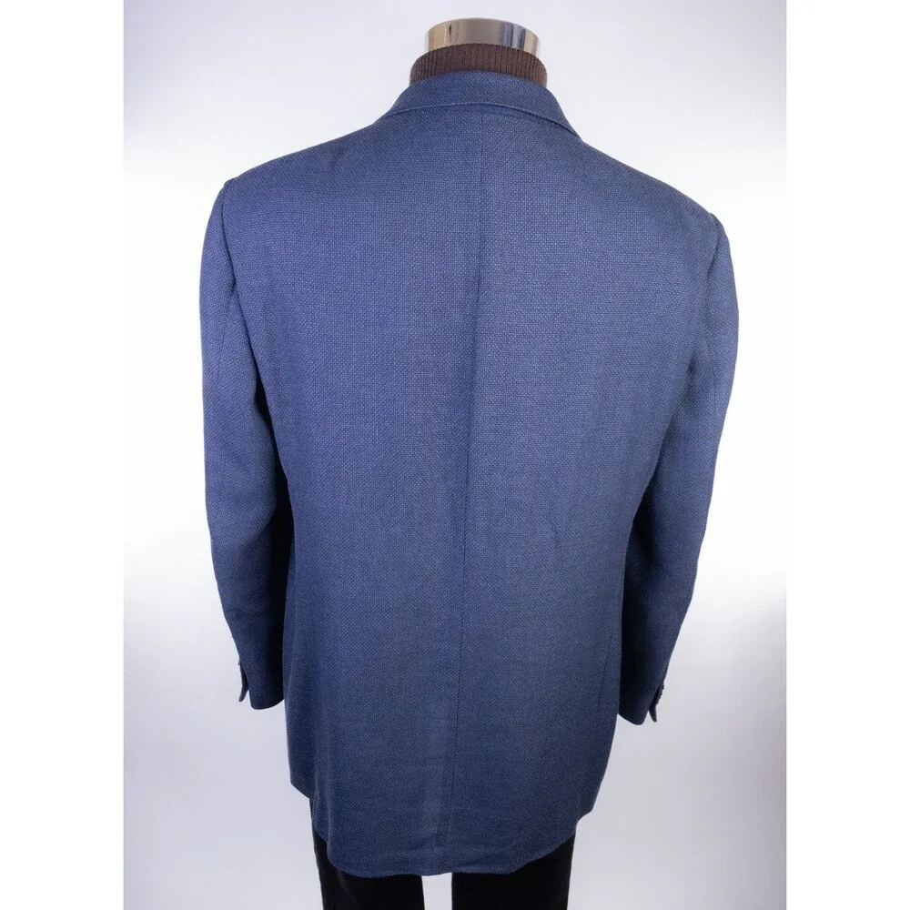 Giorgio Armani Blazer Sport Coat Sz 44L Blue Wool Three Button Jacket